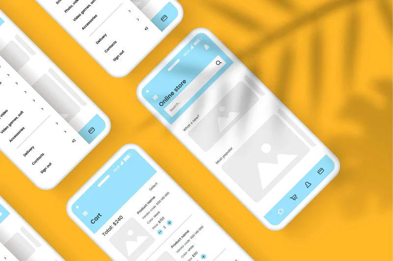 Grafik mit den wichtigsten Elementen eines guten Onlineshop-Designs
