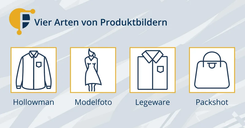 Übersicht der verschiedenen Arten von Produktbildern für Onlineshops