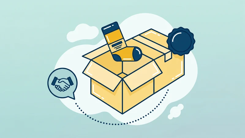 Onboarding-Paket mit personalisierten Socken und Welcome-Banderole